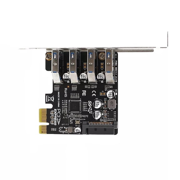Performance USB 3.0 PCIE Hub Adapter Gold Plating, Stable Power Supply, High-Speed Data Transfer, Flexible and Efficient Connection