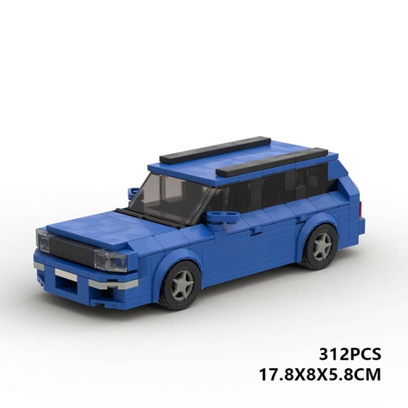 Performance Wagon Building Blocks Set, DIY Assembly Station Wagon Vehicle Brick Model, Creative Desktop Collectible Building Toy