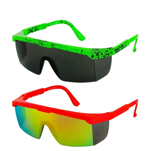 Performance Wrap Around Sport Style Retro Mirrored Unisex Sunglasses