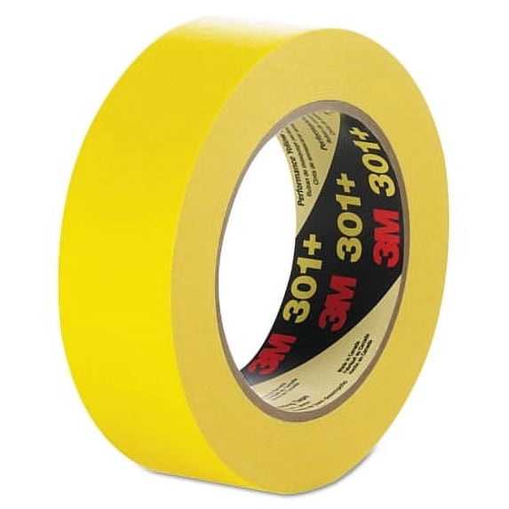 Performance Yellow Masking Tape, 36 mm x 55 m, 6.3 mil | Bundle of 5 Rolls