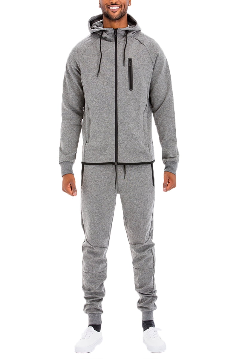 PerformancePlus Men's Matching Track Suit Zippered Jacket and Joggers ...