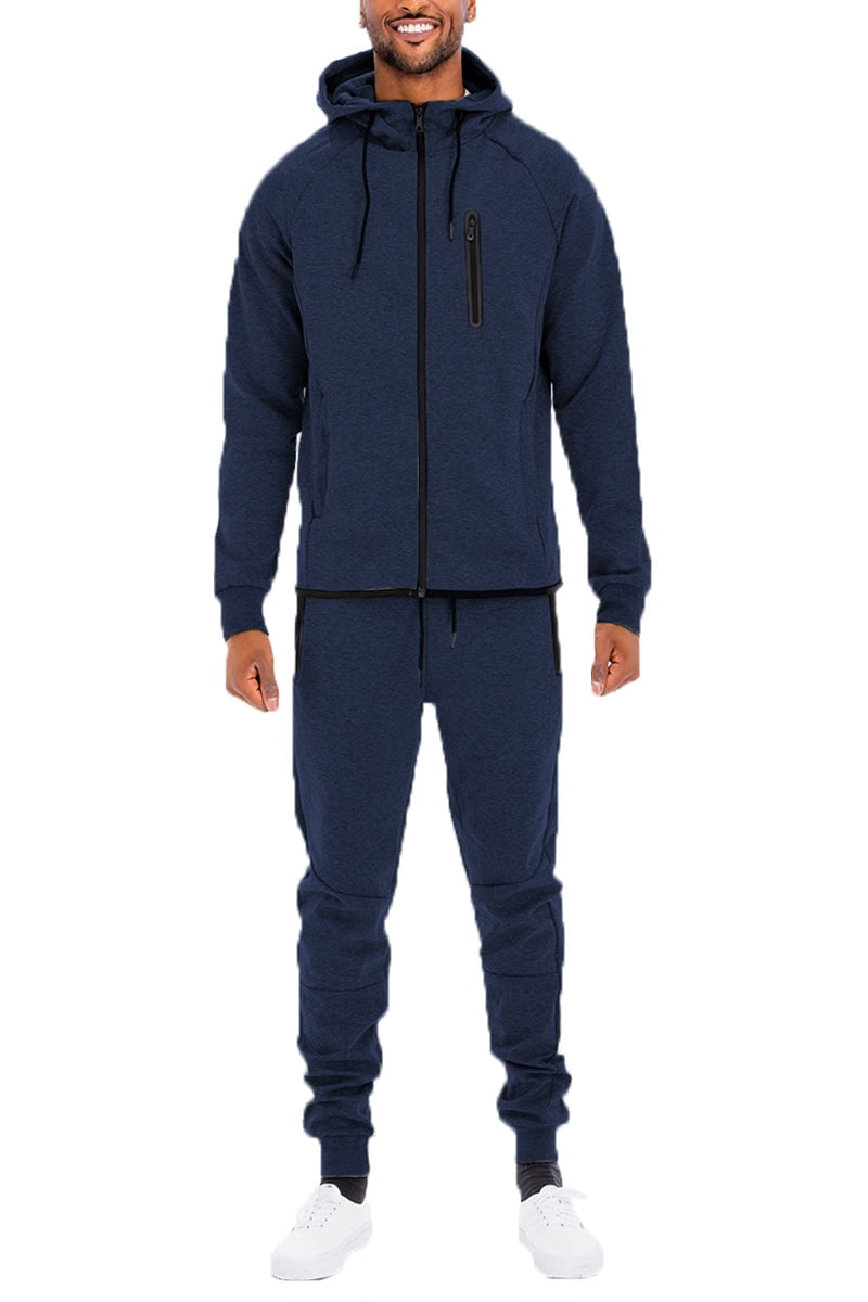 PerformancePlus Men's Matching Track Suit Zippered Jacket and Joggers ...