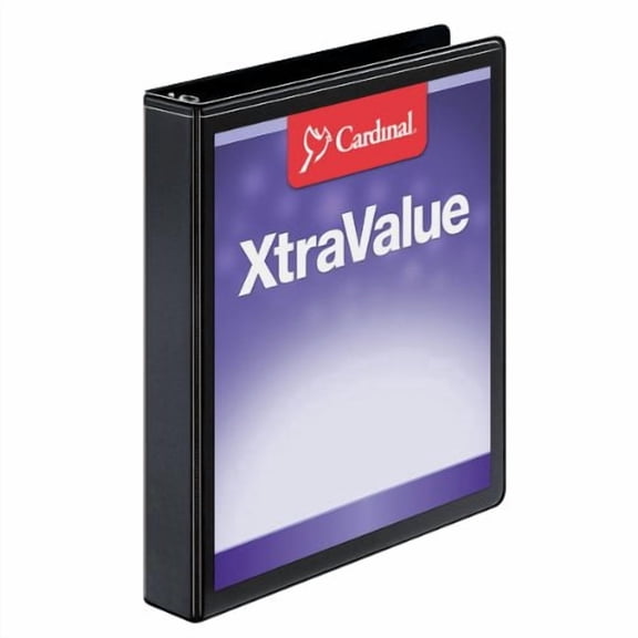 Cardinal Performer ClearVue Slant-D Ring Binder 1" Cap 11 x 8 1/2 Black 17201