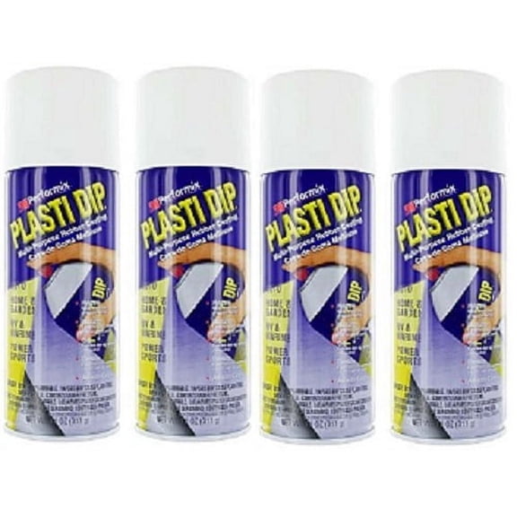 Performix Plasti Dip 11207 White Matte Wheel Kit Rubber Spray 4 PACK