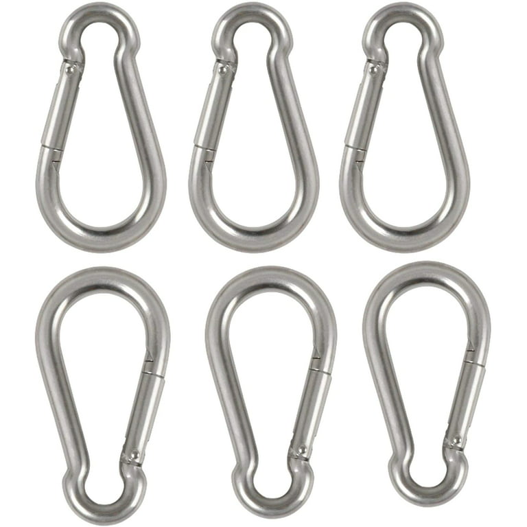 Spring Snap Hook Carabiner Heavy Duty, 304 Stainless Steel Clips Keychain  Buckles, 2-1/2'' 3-1/8'' 4'' 5-1/2'' Length