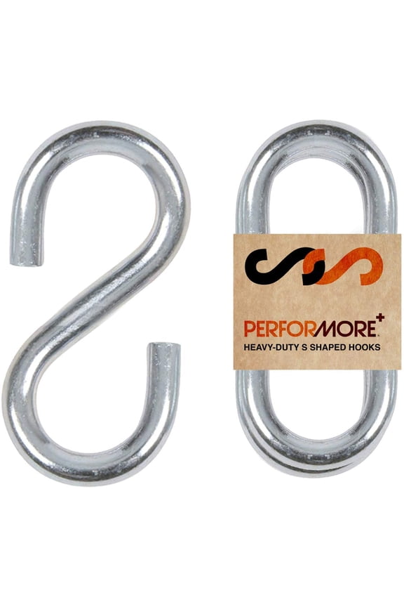 3 Inch S-Shaped Nickel Hooks Hangers Heavy-Duty Stainless Steel Nickel Hanger Storage Rack for Closet, Work Shop, Bathroom, Garden, House Kitchen (2 Pack)