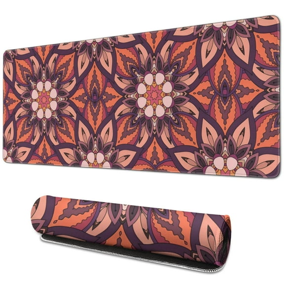 Performore Mouse Pad: Gaming and Office Essential - Mandala Pattern, Non-Slip Rubber Base, Large Size 31.5x11.8 Inch