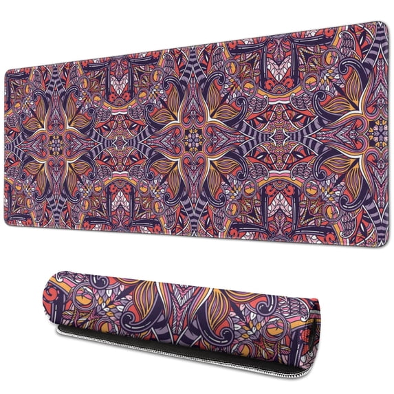 Performore Mouse Pad: Multi-Color Mandala Design - Perfect Mix of Style and Functionality for Gamers and Professionals, 31.5x11.8 Inch