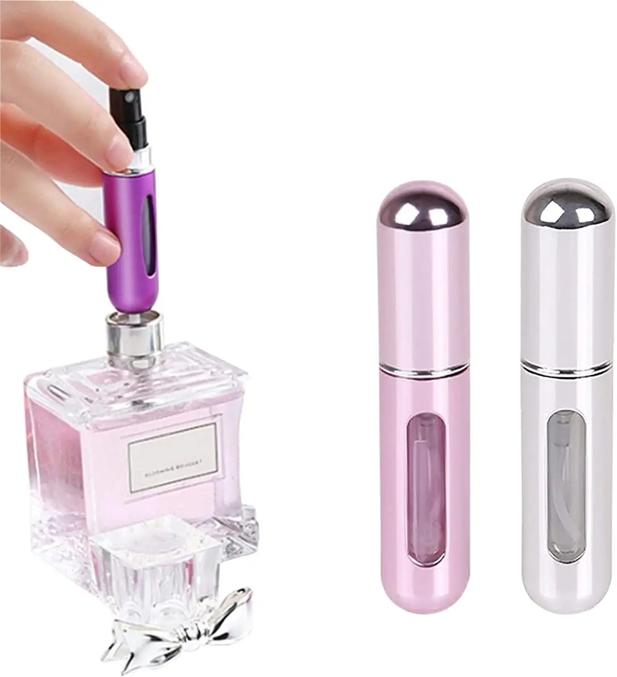 Perfume Atomiser Refillable Perfume Bottles Portable Pocket Spray Bottles  for Air Travel or Night Out Pack of 2, 5ml