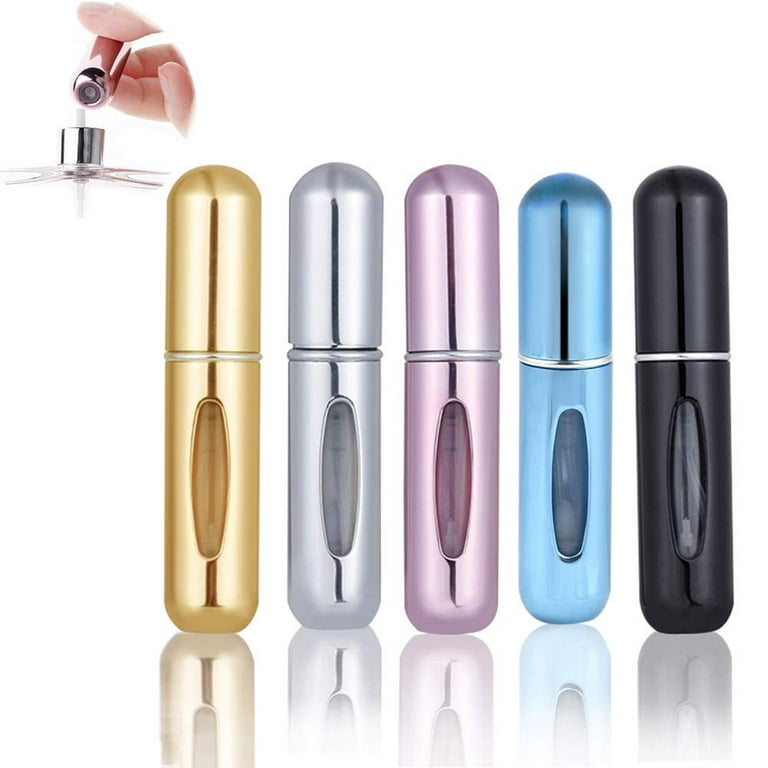 Perfume Atomiser Refillable Perfume Bottles Portable Pocket Spray Bottles  for Air Travel or Night Out Pack of 2, 5ml 