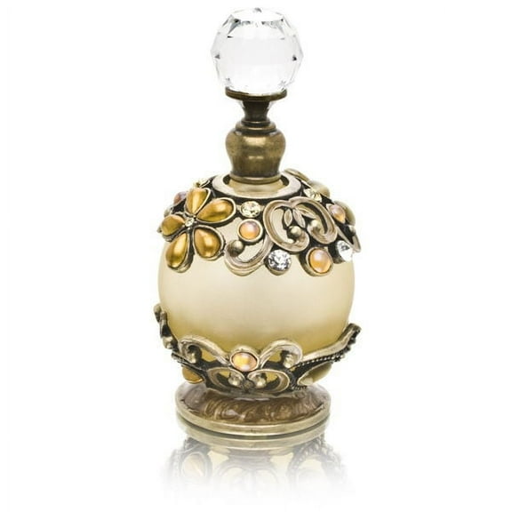 Perfume Bottle (Flowers with Clear Rhinestones) PB-827