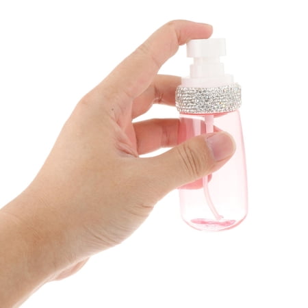 Perfume Bottle Spray 60ml Acrylic Lightweight, Travel Small Container Retro Decorate Portable Thick Beautiful Spray Bottle Liquid Container , Pink