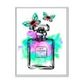 thumbnail image 1 of Perfume Chanel Five With Butterflies 16 in x 32 in Framed Painting Canvas Art Print, by Designart, 1 of 5