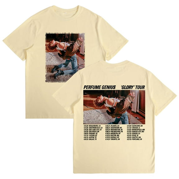 Perfume Genius Glory Tour 2025 Cotton Tshirt Unisex Tops Casual Fashion Short Sleeve