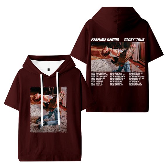 Perfume Genius Glory Tour 2025 Hooded Short Sleeve Men Women Hoody Fashion Shirt