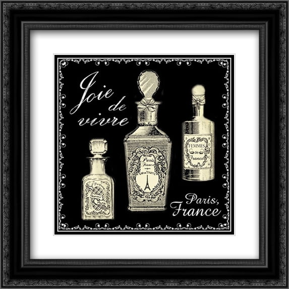 Perfume Noir 3 2x Matted 20x20 Black Ornate Framed Art Print by Gibbons, Lauren
