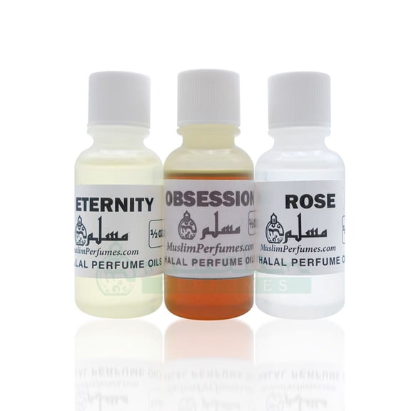 Perfume Set Eternity, Obsession, Rose 1/2 oz