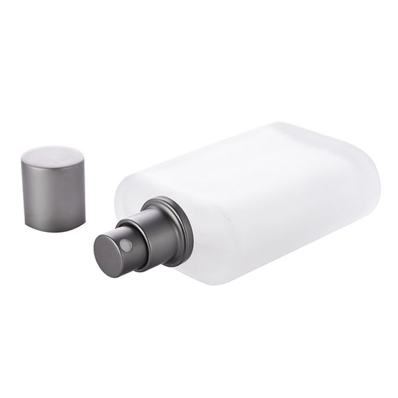 Perfume Spray Bottle, Frosted Glass Bottle, Leak Proof Gray Anodized Aluminum Spray Bottle with Fine Mist, Durable Glass Material, Multiple Capacity Options, Portable and Sealed Design