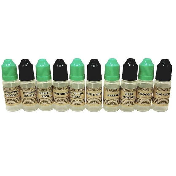 Perfume Studio 10-PC 12 ml Fragrance Oil Set (Top 10 Fragrance Oils)