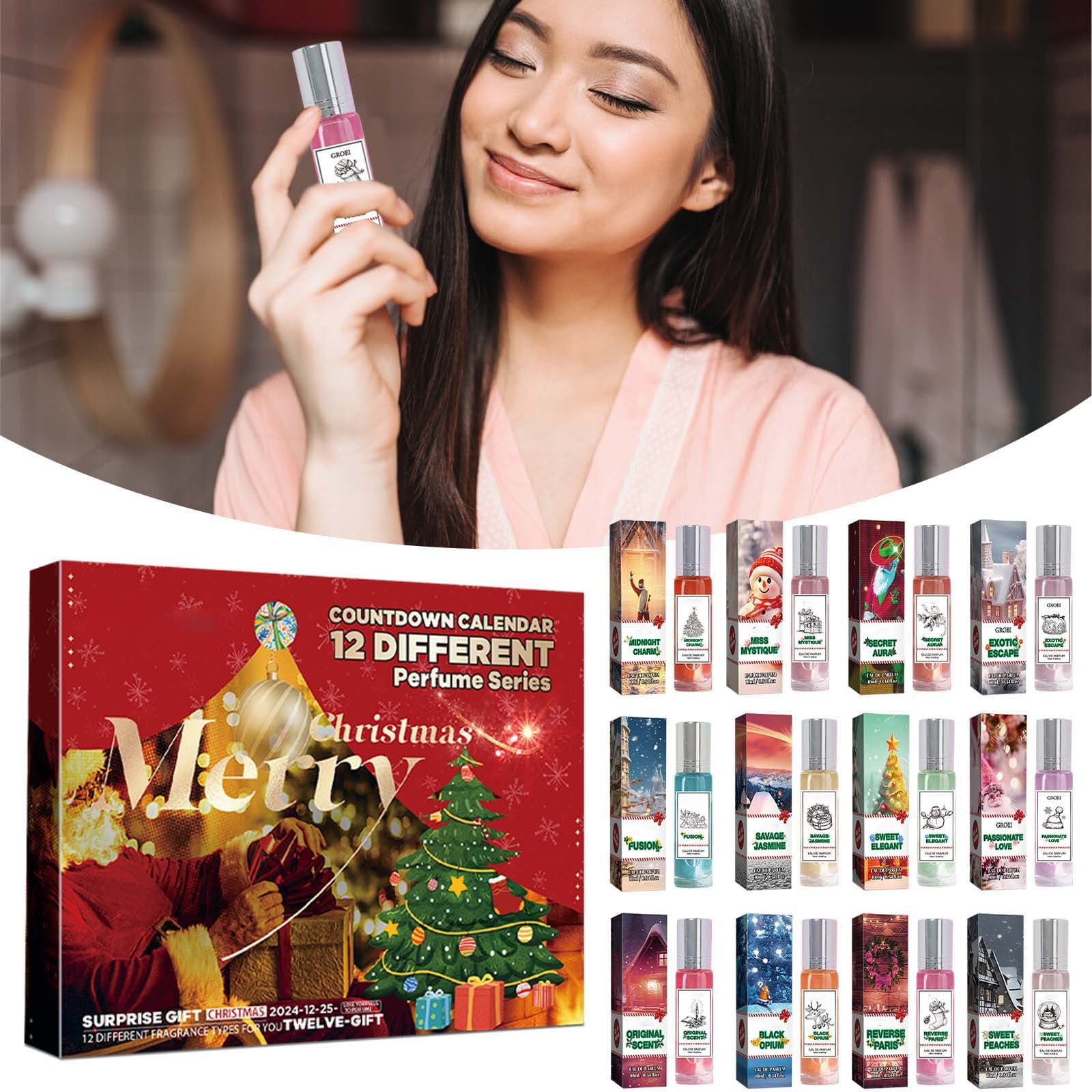 Perfumes Advent Calendar 2024, Beauty Advent Calendar, 12PCS Different