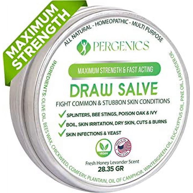 Pergenics Drawing Salve Ointment 1 oz, ingrown Hair Treatment, Boil
