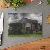 U R There Photography Pergola Barn Rustic Farmhouse Tempered-Glass Cutting Board 8"x 11"