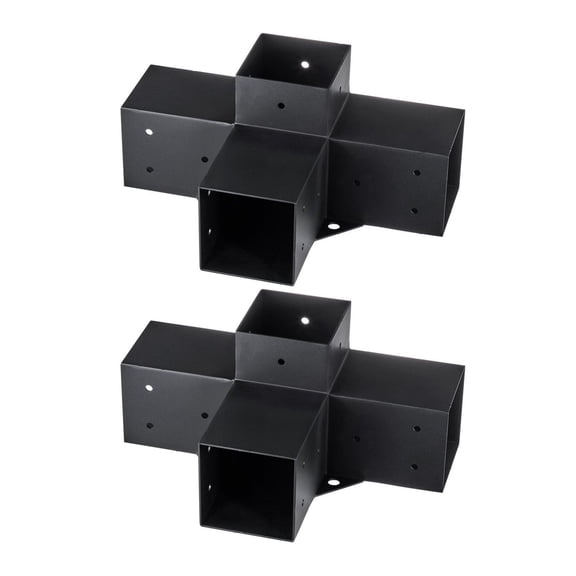 Pergola Bracket Kit 4x4, 2pcs Heavy Duty Corner Brackets, Outdoor Woodworks DIY Post Base, Patio Gazebo Hardware