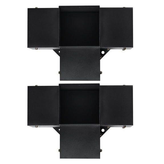 Heavy Duty Pergola Brackets 6x6, 2-Pack 4-Way Post Base Kit for Wooden Beams, DIY Outdoor Pergola, Gazebo & Log Cabin Hardware