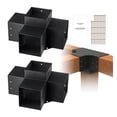 thumbnail image 1 of Pergola Bracket Kit 6x6, 2pcs Heavy Duty Corner Brackets, 4-Way Post Base for Gazebos, Patio Pergolas, Outdoor Woodworks - Stable & Secure, 1 of 9