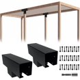 Pergola DIY Kit,2 Pcs 3Way TAngle Corner Brackets Elevated Wood Stand