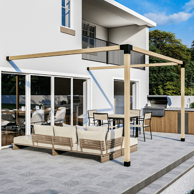 Pergola Frame Kit for Any Size Attached Pergola Up to 12' x 12' Steel
