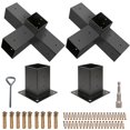 Pergola Kit Brackets 4-way Right Angle Corner Bracket Woodworks Diy ...