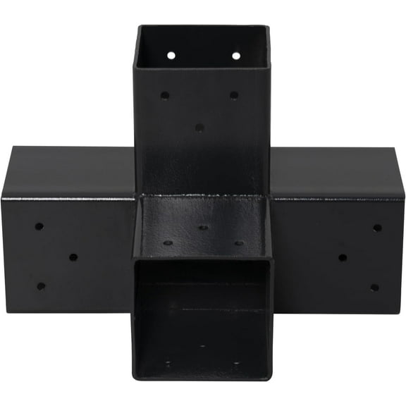 Pergola Kit,Woodworks Brackets with Powder-Coated Steel, Pergola Brackets for 4" x 4"(Actual: 3.9" x 3.9''), 4-Way Right Angle Corner Bracket for Patio Gazebos Pergolas, Includes Screws