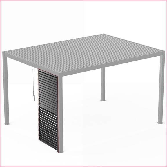 Pergola Louver Panels | Outdoor Patio Privacy Sun Block, 1/3 10ft Coverage | Aluminium | Rectangle