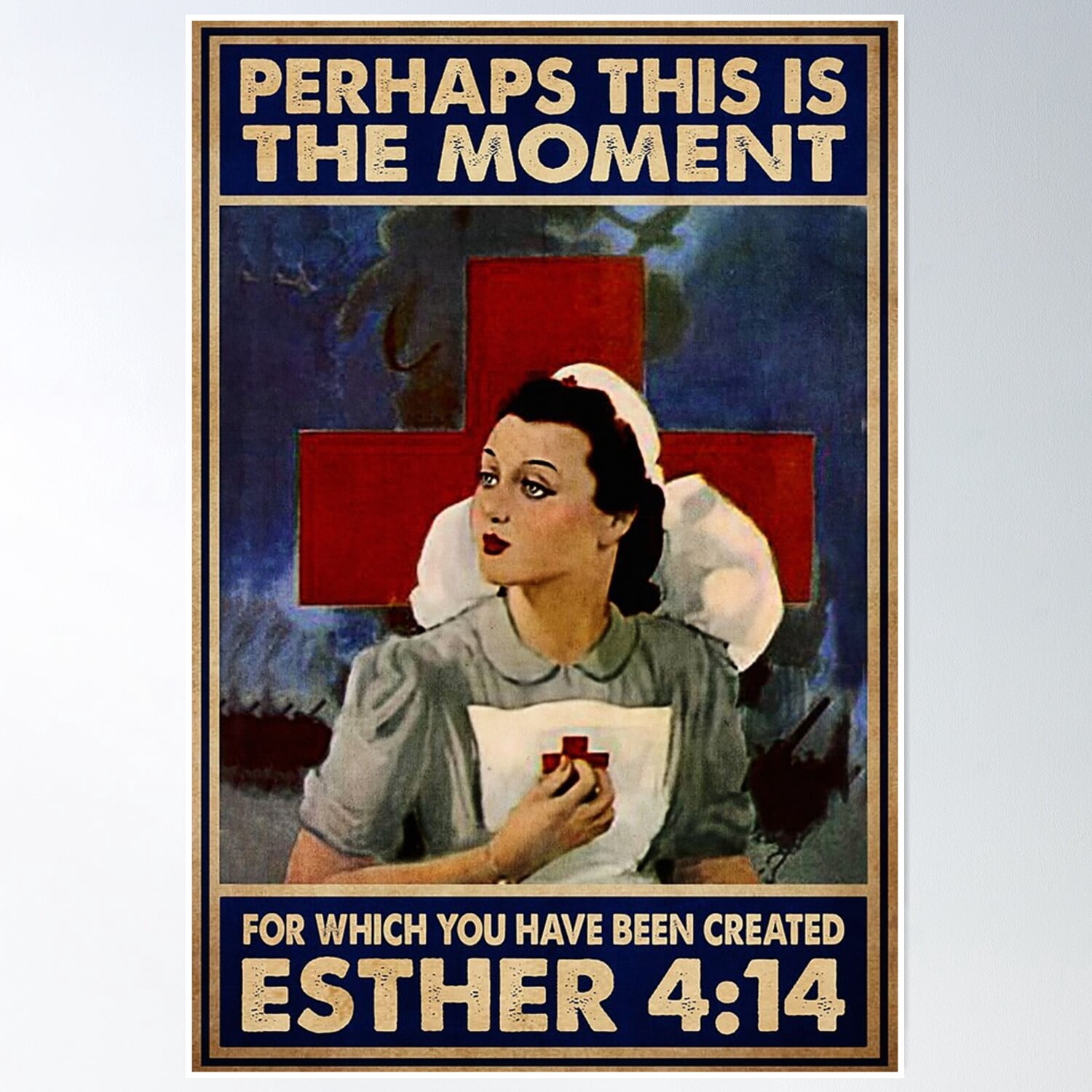Targa In Metallo Vintage Con Frase Esther 4:14 (inglese) – Decorazione Da Parete Retrò 20x30 Cm Per Casa, Bar, Ufficio