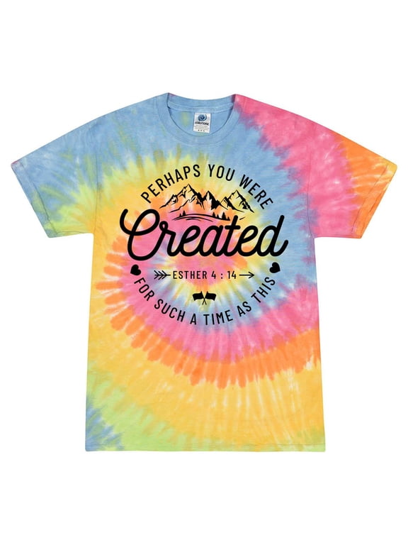 Perhaps You Were Created For Such A Time As This Esther 4:14 Christian Unisex Tee Ladies Design Short Sleeve Tie Dye T-shirt-Eternity-xxl