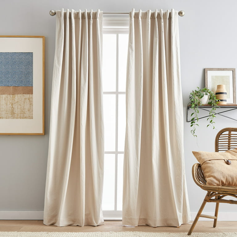 Peri Home Sanctuary Backtab, Color Linen, 50 x 95, Cotton, Room  Darkening, Curtain Panel Pair 