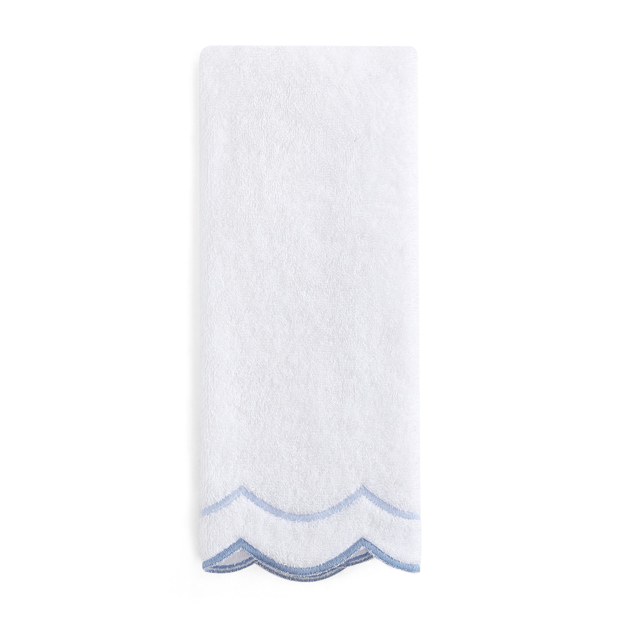 Peri Home Scallop Hand Towel Blue 100 Cotton 16 W x 27 L 1 Piece Walmart