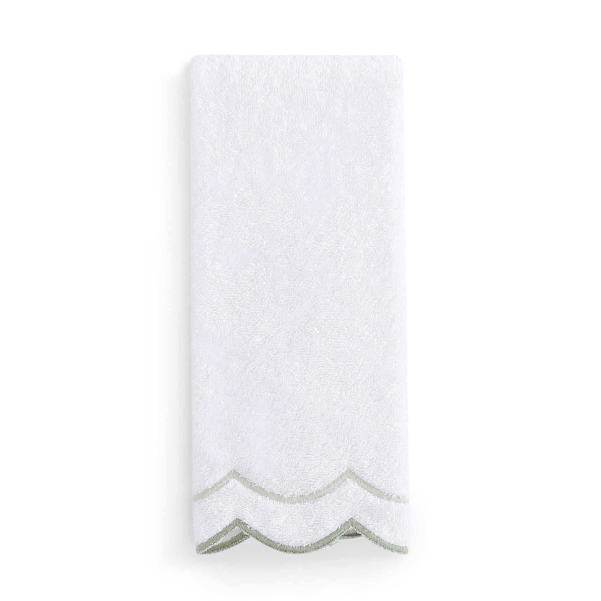 Scalloped hand towel sale
