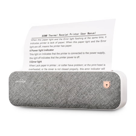 PeriPage-2 Label printer,PDF File 1 Roll Thermal Mobile Printer USB BT 1 Roll Printer Thermal Portable Picture Thermal Paper Support Thermal Printer 2''/3''/4'' Paper PDF Support 2''/3''/4'' Paper