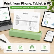 PeriPage P80 Portable Thermal Printer, Inkless Wireless Bluetooth Printer for A4/US Letter, Compatible with iPhone, Android & Laptop, Compact Mobile Printer for Home Office, Travel, School & Business