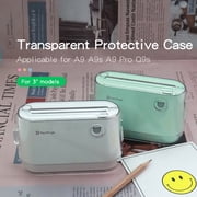 PeriPage Transparent Protective Case Cover with Portable Hand Rope for A9 A9s Pro Q9s Mini Pocket Bluetooth Thermal Printer Label Maker Plastic Shell Anti-Dust Anti-Shock Scratch Resistance Water