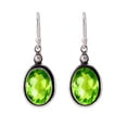 thumbnail image 1 of Peridot 925 Sterling Silver Earring 1.50" V3436-E1384-5, Peridot Earring, Handmade Earring, Dangle Earring, Gemstone Earring, Green Earring, Gift For, 1 of 4
