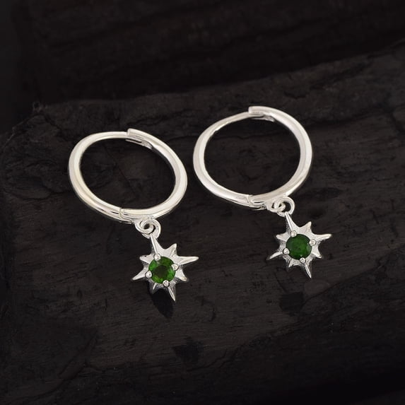 Peridot Hoops