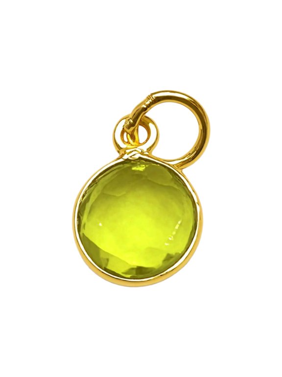 Peridot Necklace, Round Pendant, August Birthstone Gift, Women Jewelry