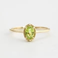 thumbnail image 1 of Peridot Oval-Cut Gemstone Ring • 925 Sterling Silver Birth Stone Ring • Everyday Ring • Bridesmaid Gift • Birthday Gift • Friends Gift Idea, 1 of 3