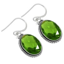 Peridot Quartz Women Jewelry 925 Sterling Silver Earring