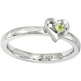 thumbnail image 1 of Peridot Sterling Silver Heart Ring, 1 of 6