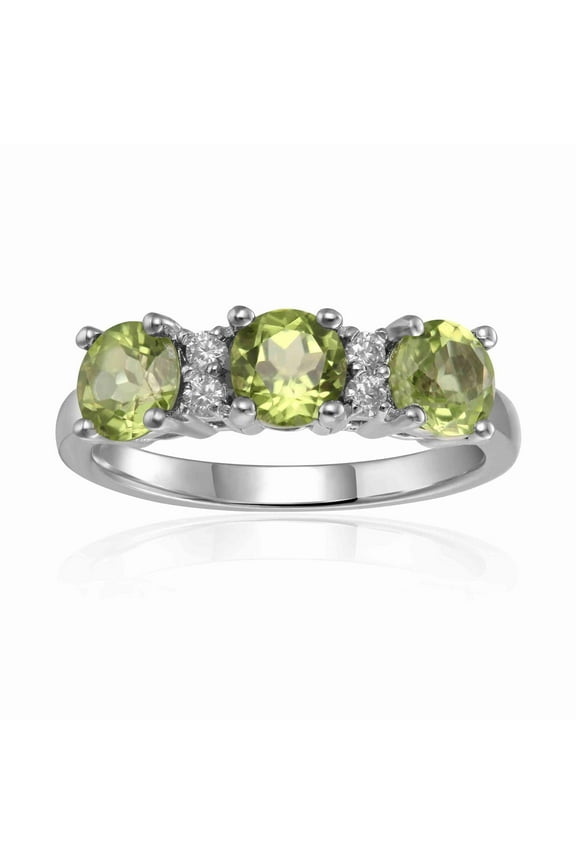 Peridot Three Stone Ring