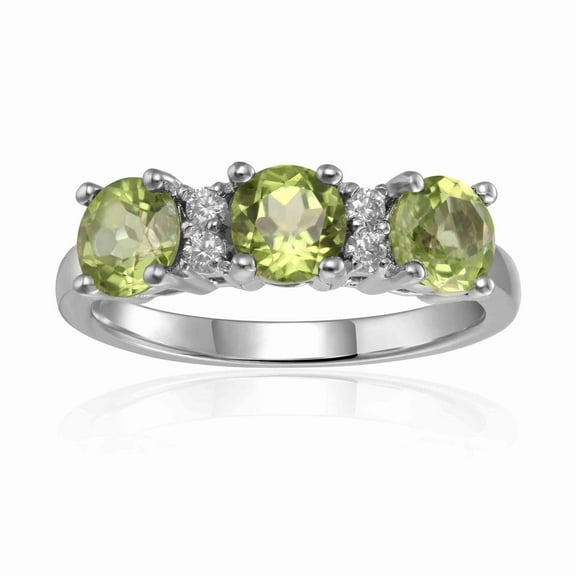 Peridot Three Stone Ring